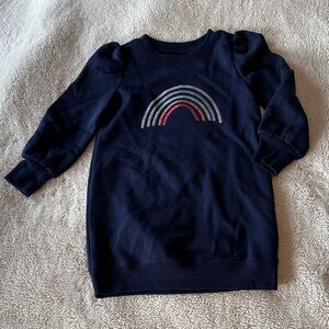 GAP Navy Dress with Rainbow Design girls XS